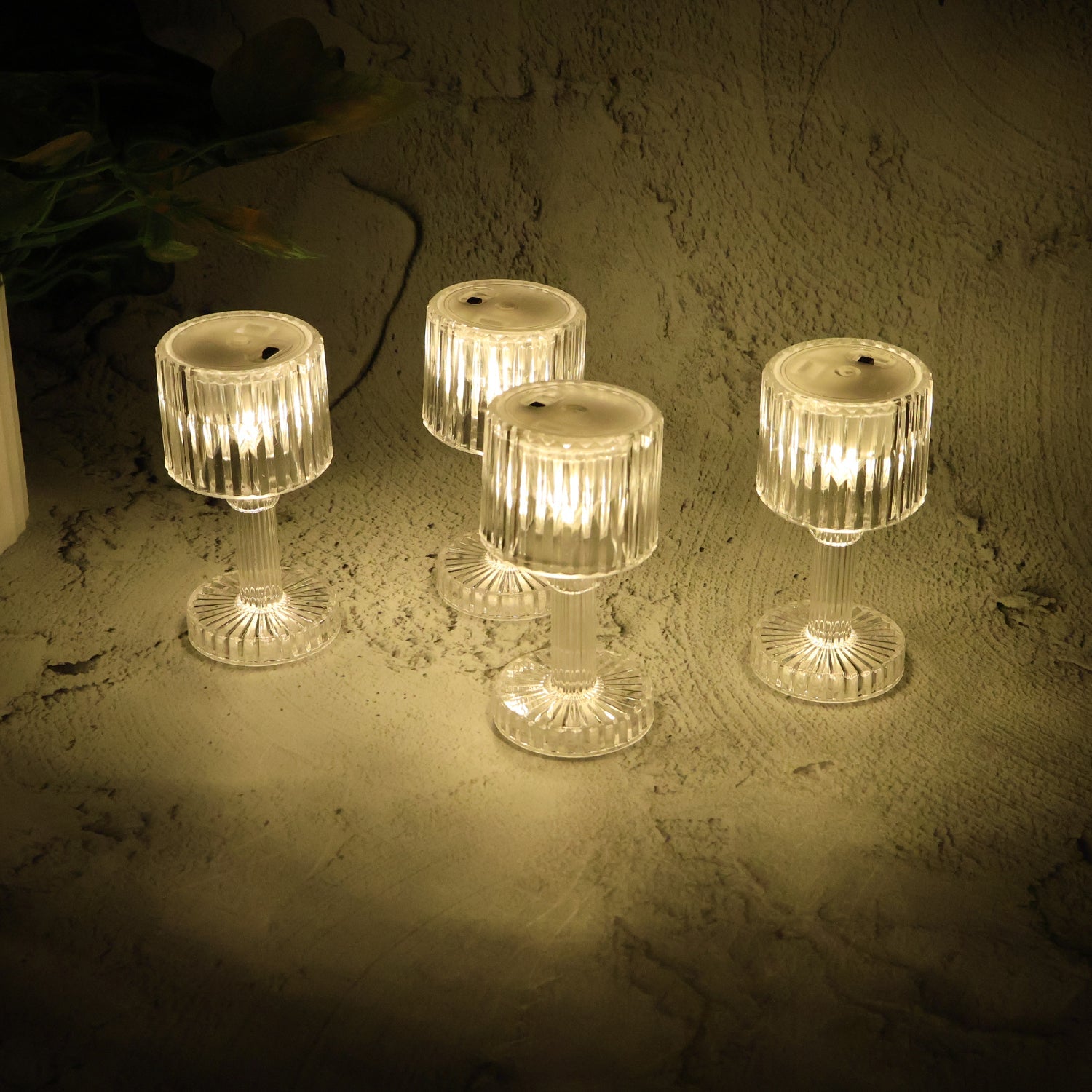 Crystal Lamp Set of 4  Crystal Lamp Set of 4